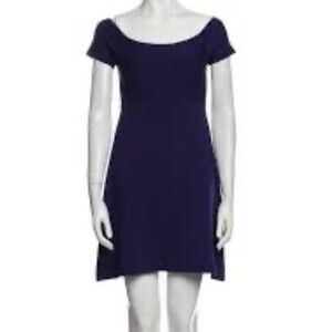 Parker Women's Navy Blue Drop Shoulder A Line Dress Medium